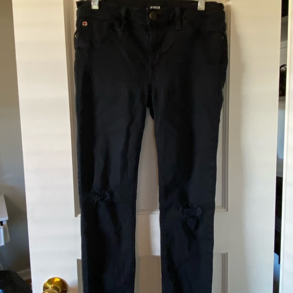Hudson Black Distressed Jeans